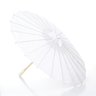 12 x White Japanese Umbrella Parasol 82cm