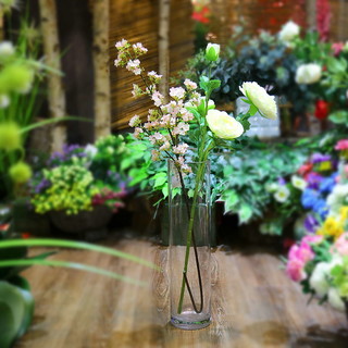 6 x Clear Glass Vases Cylinder 50CM x 10CM Wedding Event Table Deco Bulk Lot