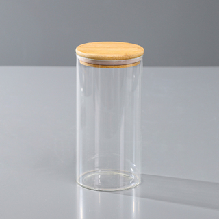 6 x 1300ml Glass Food Storage Pantry Round Glass Canister Jar Container