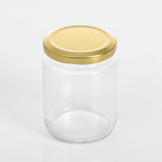 35 x 240ML Gold Lid Candy Jam Glass Jars Honey Preserving Wedding Favours