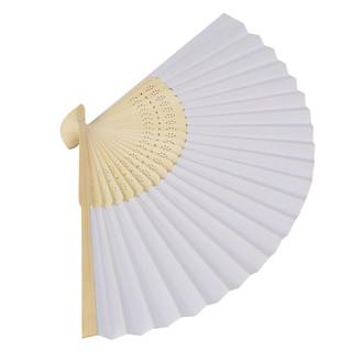 24 x Plain White Paper Folding Hand Fan