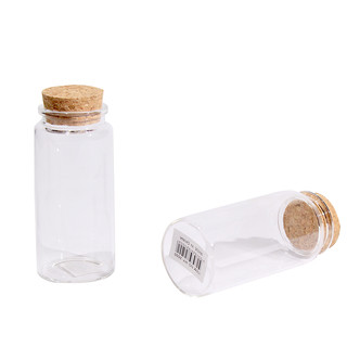 60 x Clear Glass Cork Bottles 135ML Lolly Candy Lab Jars Vials Storage