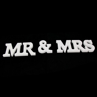 White Wooden Mr&Mrs Letters Sign Wedding Decoration 