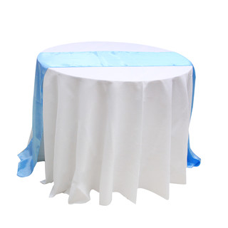 10 x Light Blue Satin Table Runner Chair Cover Sash Ribbon Roll Wedding Decor