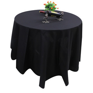 Bulk Lot 10 x 220cm Black Round Tablecloths Wedding Event Party Function Decoration