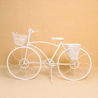 Vintage Decorative Bike with Flower baskets 165cm
