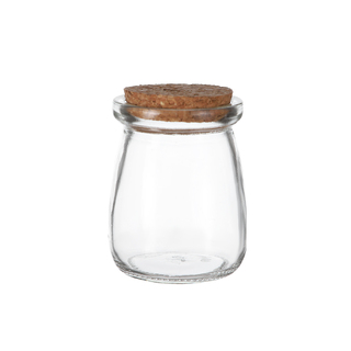 40 x Glass Pudding Jar With Cork Stopper 100ml