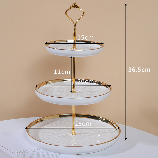 3 Tier Glass Afternoon Tea Cake Stand • WA Carr & Son