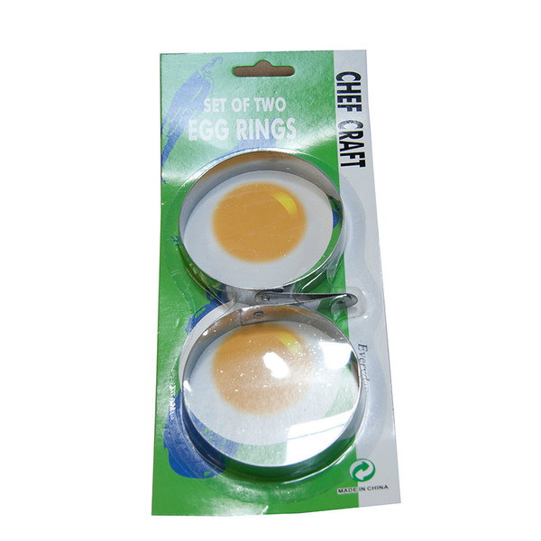 12packs x 2 Stainless Steel Round Egg Rings With Handle 75mm Diameter