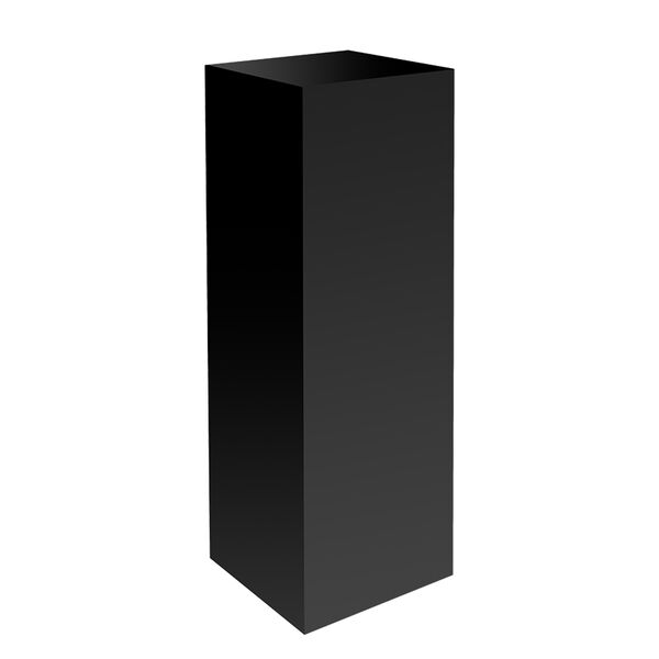 Black Acrylic Square Pedestal Display Art Decor Plinths Pillars 95cm