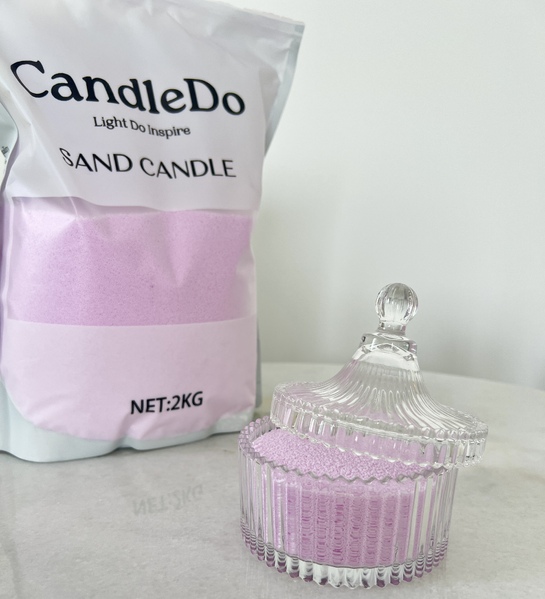 10kg Lilac Pink Sand Candle Wax and 50 Wicks