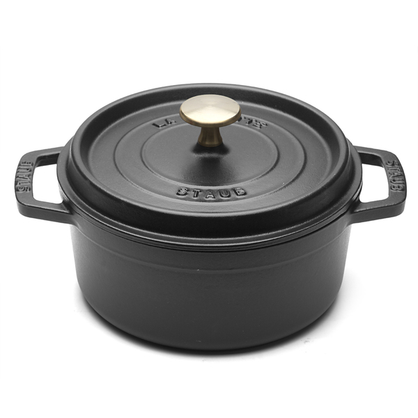 New 26cm Staub Cookware Cocotte Round 5.2L Black
