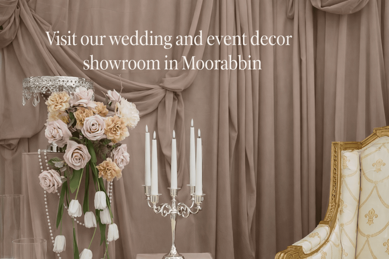 CareYou wedding and event supplies showroom in Moorabbin, Melbourne