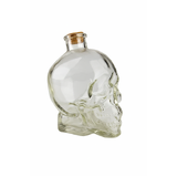 30 x Skull Head Glass Bottle Jar Cork 380ml 