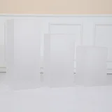 Set of 3 Frosted Acrylic Cube Display Plinth Pedestal 