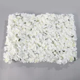 10 x White Artificial Hydrangea Flower Wall Panels 60x40cm