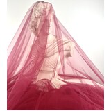 Burgundy Red Romantic Soft Tulle Fabric Drape 10m