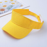 Bulk Lot x 12 Plain Yellow Visor Golf Tennis Caps  Hat Cap New