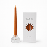 120 x Candle Do Burnt Orange / Ochre Unscented Tapered Taper Candles 25cm Long Wholesale Bulk