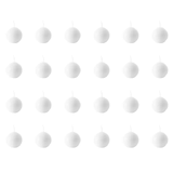 Candle Do 24 x Round Sphere White Ball Candle 10cm