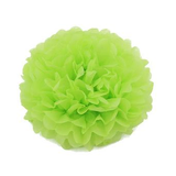 10 X 8" Green Tissue Paper Ball Pom Poms 