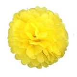 10 X 10" Yellow Tissue Paper Ball Pom Poms Honeycomb Wedding Party Decor