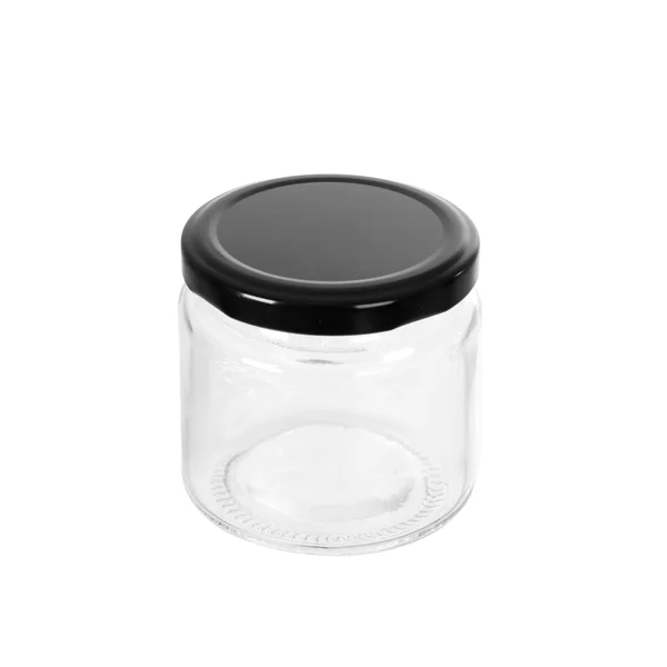 140 x Black Lid Round Glass Jars Wide 150ml