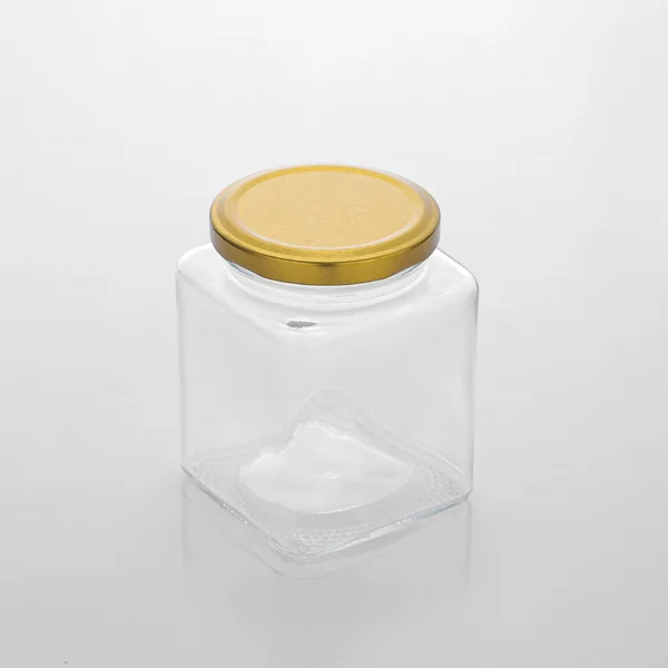 30 x 380ml Gold Lid Square Wedding Favours Preserving Jar