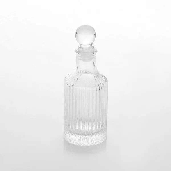 24 x Ribbed Glass Favour Bottle with Glass Ball Cap 150ml