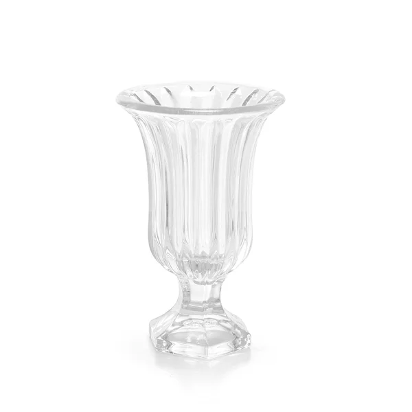 Fluted Pressed Glass Flared Vase 19cm