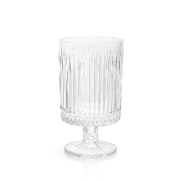 Ribbed Pressed Glass Pedestal Vase 15cm