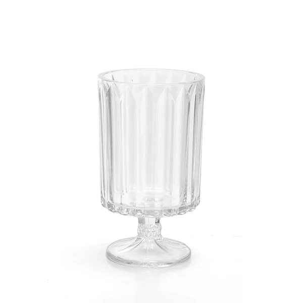 Fluted Pressed Glass Pedestal Vase 15cm