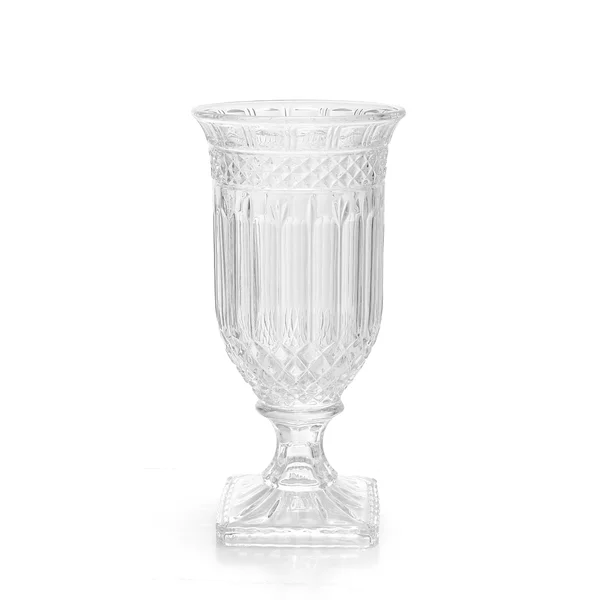Classic Diamond Pressed Glass Urn Vase