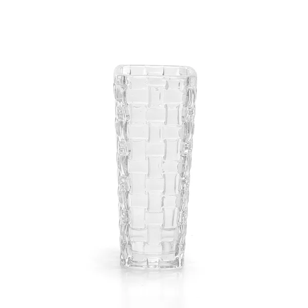 Woven Pressed Glass Vase 15.5cm