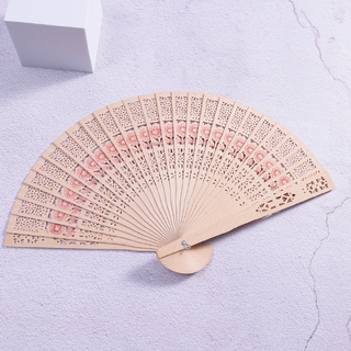 24 x Chinese Wooden Folding Fan Sandalwood Fragrant