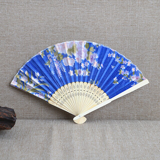 24 x Silk Flower Folding Fan Mixed 