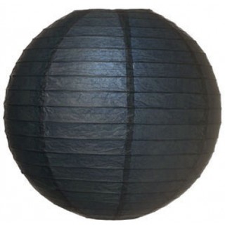 12 x Black Round 12" Paper Lantern 