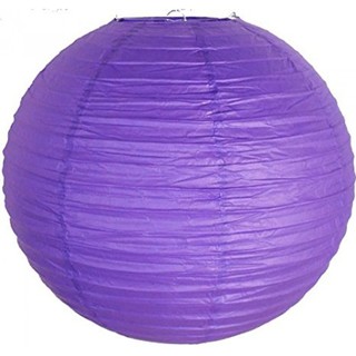 12 x Purple Round 12" Paper Lantern 