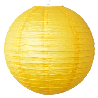 12 x Yellow Round 12" Paper Lantern 