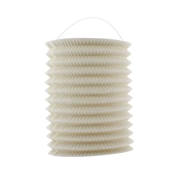 12 x White Corrugated Paper Chinese Hanging Lantern 16cm Cylinder 
