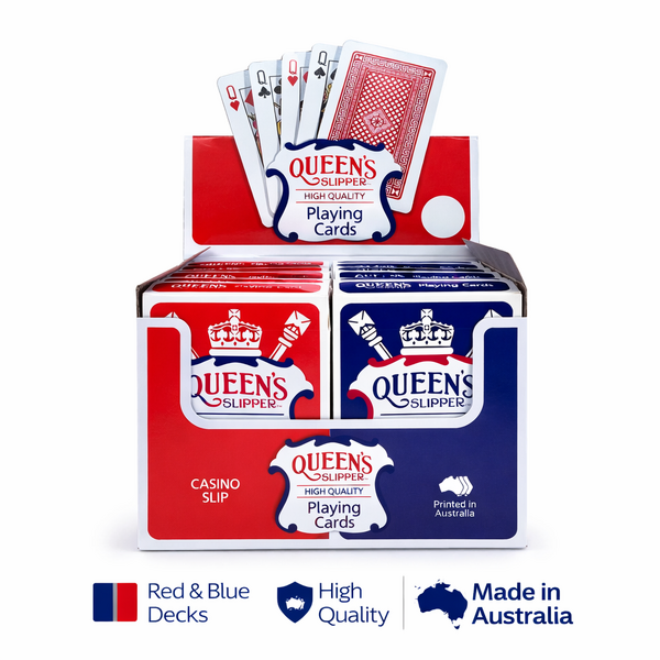 Bulk x 12 Packs of Queen's Slipper 52's Poker Playing Cards