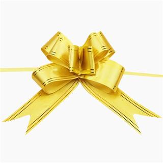 20 x Gold Pull Flower Ribbon