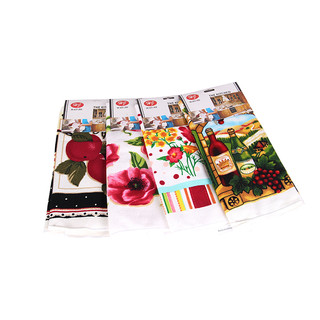 12 x Kitchen Towel Microfibre, Assorted Patterns