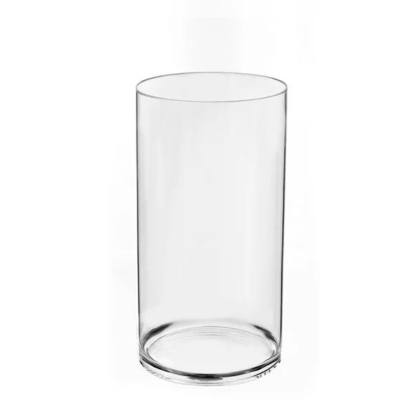 6 x Clear Glass Vases Cylinder 20CM x 10CM Wedding Event Table Deco Bulk Lot