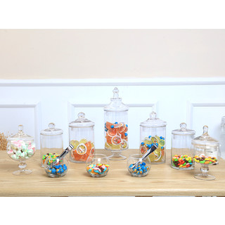 10 PCS Candy Lolly Jars Bowls Buffet Glass Assort Size Wedding Party