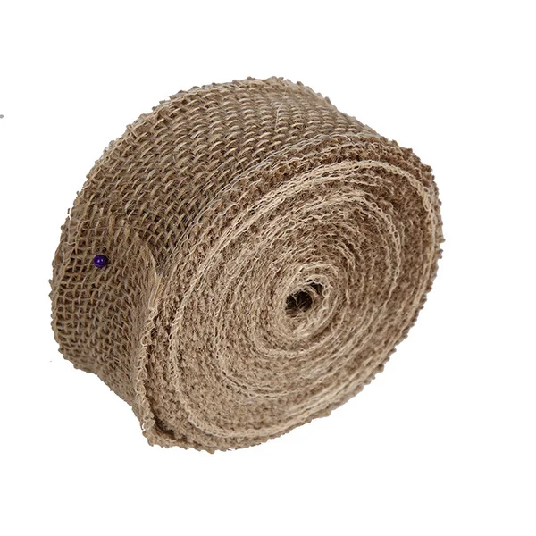 5cm x 10m Hessian Burlap Ribbon Roll Sash Wedding Rustic Decor