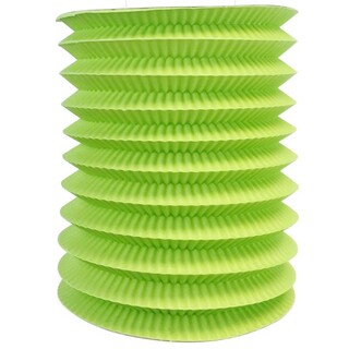 12 x Green Paper Chinese Hanging Lantern 16cm Cylinder