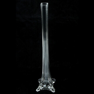 6 x Clear Glass Eiffel Tower Vase - 70cm