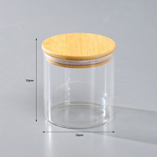 6 x 500ml Glass Food Storage Pantry Round Glass Canister Jar Container 