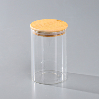 6 x 950ml Glass Food Storage Pantry Round Glass Canister Jar Container